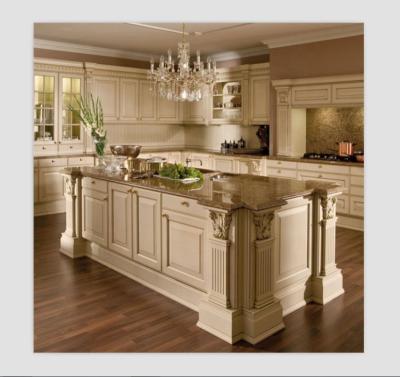 China Modern Solid Wood Environmental Friendly European Style Kitchen Cupboard Furniture Manufacturer for sale