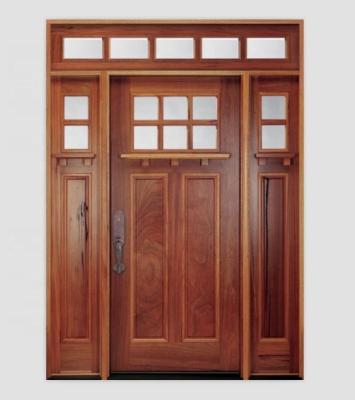 China Contemporary interior and exterior hardwood doors with frame for sale