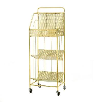 China Living Room Living Room Furniture Metal Frame Bookshelf Industrial Living Room Rack Shelves for sale