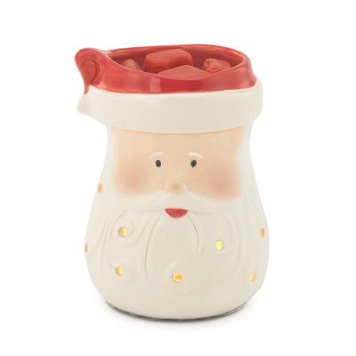 China China Wholesale Fragrance Candle Warmer Wax Melt Heater Santa Ceramic Tart Oil Burner for sale