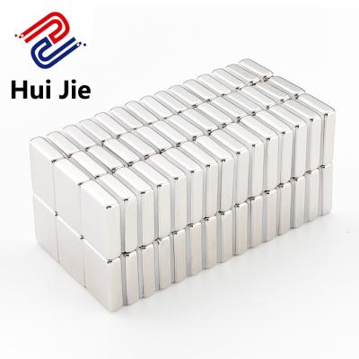 China Industrial Magnet Custom Magnet Industrial Nickel Plating N45 N52 Permanent Strong NeFeB Large Block Neodymium Magnet for sale