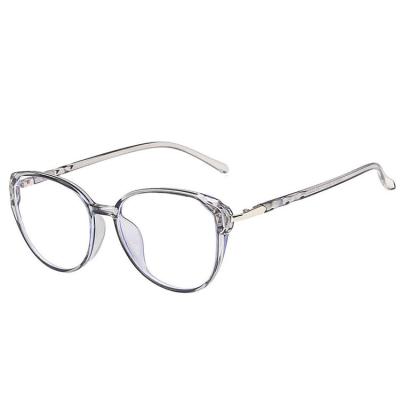 China Frame Tr90 8276 Cat Eye Flat Lens Glasses Anti-blue Light Women Mirror Frame Glasses for sale