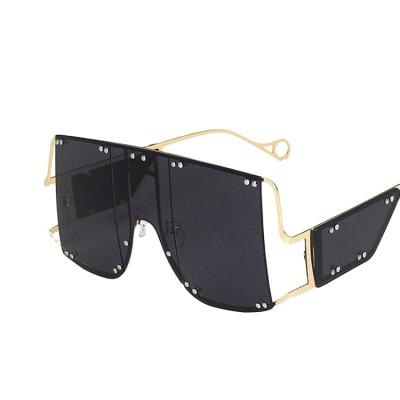 China UV Block One Piece Split New Vintage Punk T800 Latest Square Oversized Sunglasses Women for sale