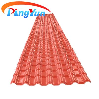 China Roma ASA Traditional Environmental Friendly Plastic PVC Roof Sheet For Residence / High Quality Corrugated PVC Roof Tiles for sale