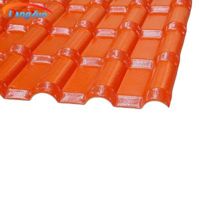 China Mexico Tejas de pvc Corrosion resistance Roma ASA traditional pupopular plastic roof tile for pavilion for sale