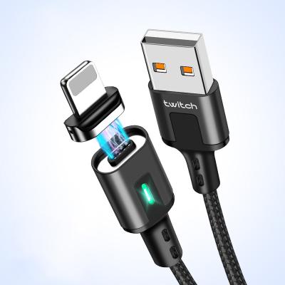 China 3 in 1 Magnetic USB 3A Data Cable 3 in 1 USB 2.0 Micro Lightning Cable Free Sample 3A Fast Charging Magnetic Data Charging C Cable for sale