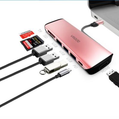 China Mobile Devices Laptop Factory Supply 7 Ports USB3.0 USB C Aluminum Charging Multi Port Hub For Phone PC for sale