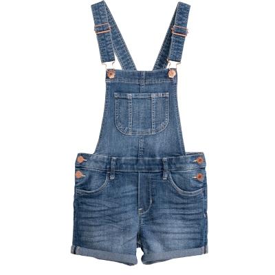 China Overall Color Fade Proof Jeans Girls Denim Rompers Kids Clothes Invest Denim for sale