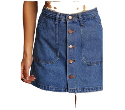 China 2021Fashion New Breathable Wholesale Custom Made Women's Blue Jeans Short Skirt for sale