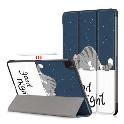 China Custom Print Yes Sleep Wake Smart Tablet Cover For Apple Pro 11 2021 Flip Stand Slim Magnetic PU Leather Case For iPad for sale