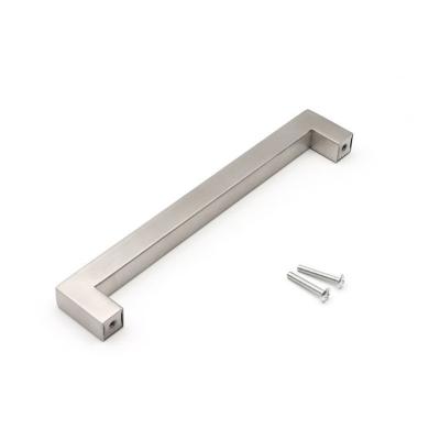 China Mid Century Style Modern Modern Cabinet Drawer Handle Knob Cavity Stainless Steel Door Square Furniture Cupboard Handle Hardware for sale