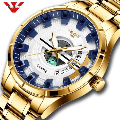 China NIBOSI Date Wheel Rim Hub Watch Custom Design Auto Waterproof Sports Car Relogio Masculino Creative Watches for sale