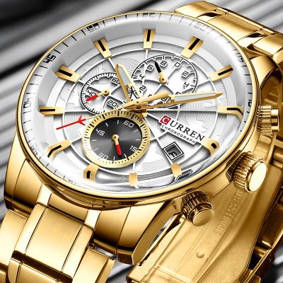 China Automatic Date Mens Watches Brand Fashion Quartz Men Watch Top Luxury 2020 Chronograph Business Waterproof Relogio Masculino CURREN Wrist Watch for sale