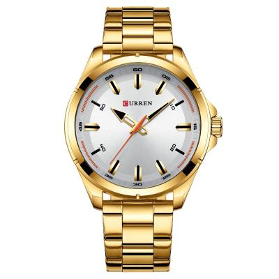 China Date CURREN Automatic Quartz Watch Steel Band Waterproof Business Men's Watch for sale