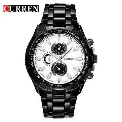 China CURREN Automatic Date Business Casual Quartz Steel Band Men Waterproof Watch for sale