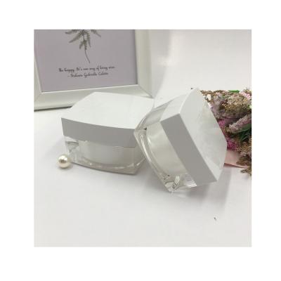 China Carre Cream Mini Skin Packing Jar With Lid Acrylic Custom Cosmetic Jar Empty Cosmetic Jar Container for sale