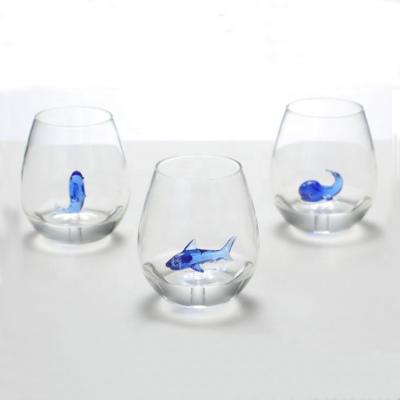 China China Factory Sale Miniature Glass Figurines China Europe Sea Animal Environmentally Friendly Art Fruit Drink Mug For Barware for sale