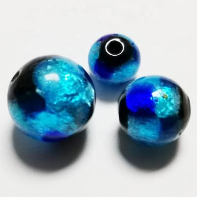 China Eco-friendly Japanese Glass Beads Hot Sale in Okinawa New Arrival Made in China Handmade Lampwork MOTOBU BLUE Round Glass Beads for sale