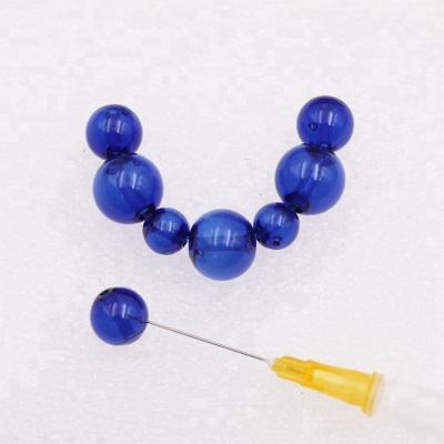 China Mini Aromatherapy Repellent Liquid Diffused Essential Oil Container 8mm Round Blue Glass Beads 10mm Pinhole Cobalt Crystal Beads 12mm Cavity Aroma Diffuse Ball 14mm Sapphire Loose Beads for sale