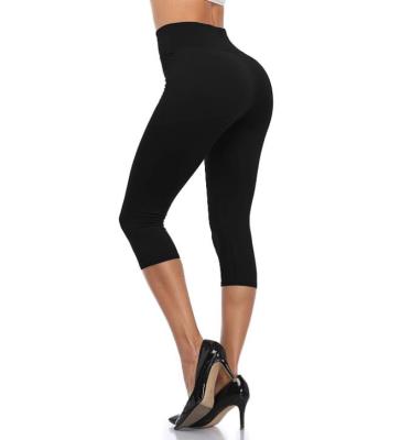 China Buttery Soft Breathable Capri Leggings For Women's High Waist 92%Polyester 8%Spandex Pants Leggings Tummy Control Yummy for sale