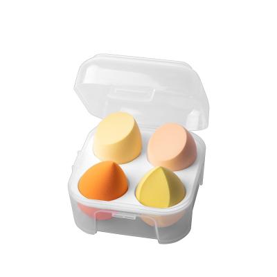 China Non Latex Polyurethane 4pcs Beauty Egg Box Packaging Super Soft And Delicate Makeup Sponges For Both Wet And Dry Use for sale