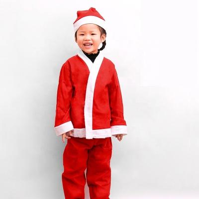 China Popular gift 2022 new Santa Claus Clothes Kids Christmas Three-piece Christmas Costume for sale