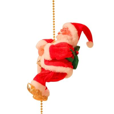 China Wholesale Plastic+cloth electric beads ride the old man can sing and ride the fireplace Santa Claus Electric Santa for sale