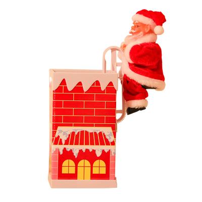 China Wholesale Plastic+cloth electric beads ride the old man can sing and ride the fireplace Santa Claus Electric Santa for sale