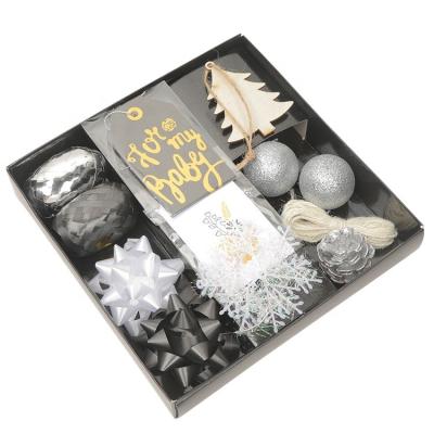 China Luster Bow Set And Ribbon Egg Decoration Star Christmas Party Sample Box Floral Style for sale