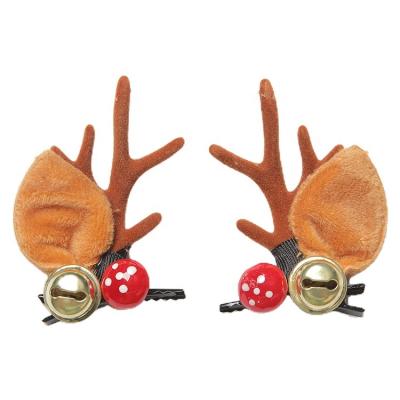 China Cute children's Christmas hairpin antler headdress elk hairpin Santa hat smart platypus Korean casual clip for sale