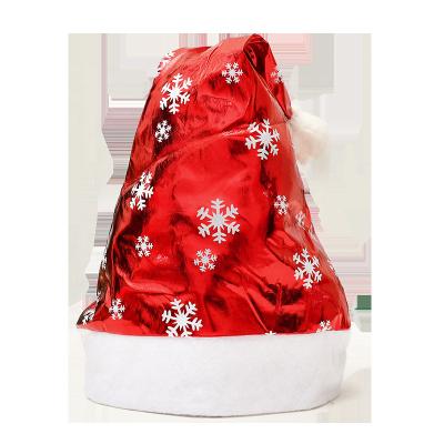 China Wholesale Creative Christmas Decorations Santa Hat Cute Bright Cloth Christmas Popular Christmas Gift Snowflake for sale