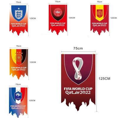 China Health care institute Qatar 2022 World Cup flag decoration flag hanging party fan supplies for sale