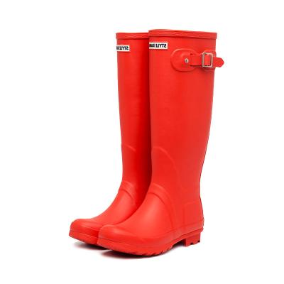 China Wholesale Fashionable Pure Color Women Rubber Wellingtons for sale