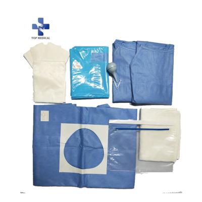 China Good Quality Disposable Surgical Angiography Sergery C-section Pack Caesarean Section Kit for sale