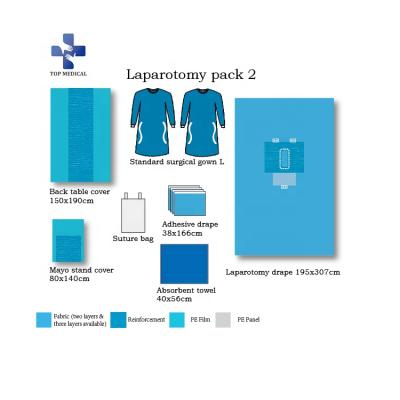 China Disposable Sterile Surgical Laparotomy Disposable Drape Package For Hospital Use Kit for sale