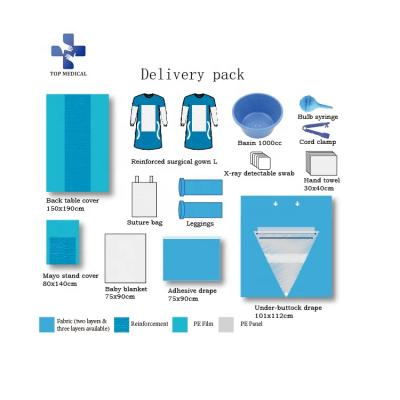 China For Natural Medical Surgical Delivery Pack Sterile Vaginal Obstetrics Birth Disposable Package Use Medical Surgical Delivery Package for sale