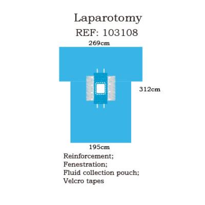 China Hot Sale Disposable Medical Sterile Surgical Laparotomy Surgical Drape for sale