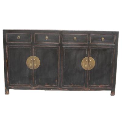 China (Height)Adjustable Black Four Drawer Antique Four-Door Living Room Wardrobe for sale