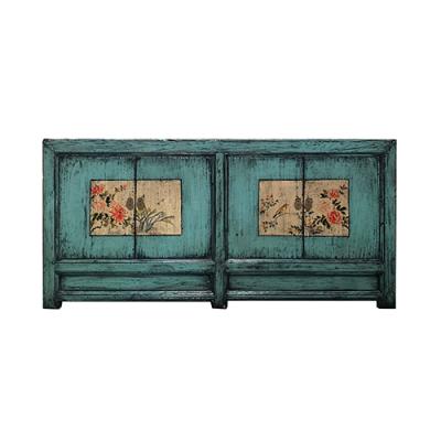 China Chinese antique reproduction living room solid wood high gloss painted cabinets for sale