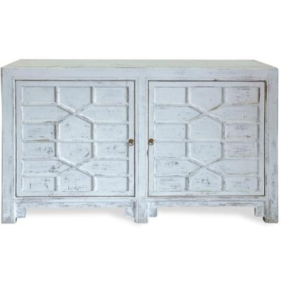 China 2020 New Design European Chinese Soft Color Antique Furniture Dry Paint Cabinet For Living Room for sale