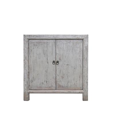 China 2020 New Design Traditional Chinese Antique Furniture Soft Color Dry Paint Cabinet For Living Room for sale