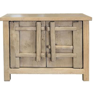 China (Size) Adjustable Chinese Antique Natural Elm Carving Long Sideboard Chest Drawers Wooden Sideboard for sale