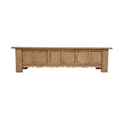 China Long Sideboard Reclaimed Antique Chinese Carved TV Cabinet for sale