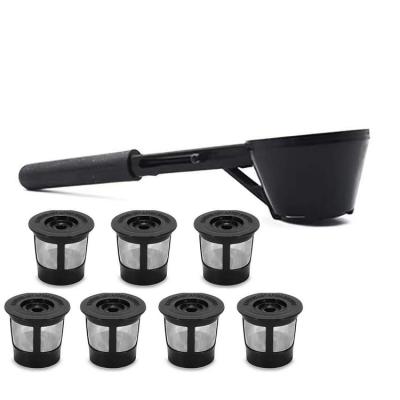 China 2021 Sustainable New Product 7k Cup Coffee Filter And 1coffee Spoon Refillable for sale