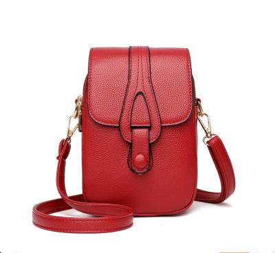 China Fashion wholesale foreign trade multi-function women's bag double-layer mini vertical one-shoulder mobile phone bag diagonal big-hat for sale