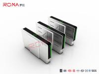 China Waist Height Flap Barrier Gate Access Control Barcode Flap Barrier Turnstile For Museum for sale