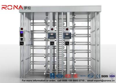 China Double Lane Full Height Turnstile 304 Stainless Steel Turnstiles CE Approved for sale