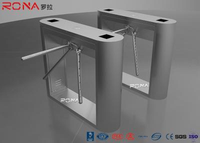 China Automatic Pedestrian Half Height Turnstile 304 Stainless Steel Fingerprint / Card Reader for sale