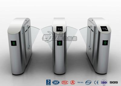 China Acero inoxidable del torniquete 304 de cristal de alta velocidad de la puerta de la barrera de la aleta del carril para el gimnasio/el metro en venta