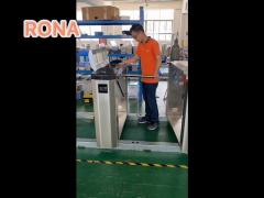 Semi Automatic Vertical Tripod Turnstile Security Gates Stainless Steel Framework